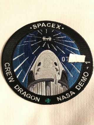 Authentic Spacex Employee Low Numbered Crew Dragon Nasa Demo - 1 Patch