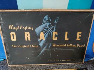 Vintage Ouija Board Oracle William Fuld Box & Planchette 1940s Trapped Spirit