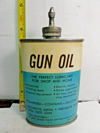 1930 - 50 ' s (3oz) VINTAGE WESTERNFIELD GUN OIL TIN CAN HANDY OILER LEAD TOP 3