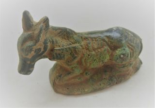 SCARCE ANCIENT CELTIC BRONZE RECUMBANT HORSE FIGURINE BRITISH 100BC - 100AD 2