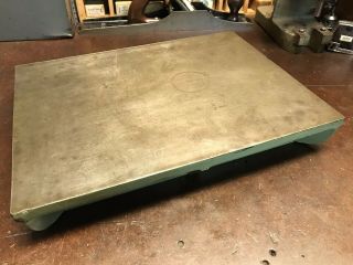 Vintage 16 " X 12 " X 2 - 3/8 " Cast Iron Surface Plate 9/16 " Thick,  Machinist Tool