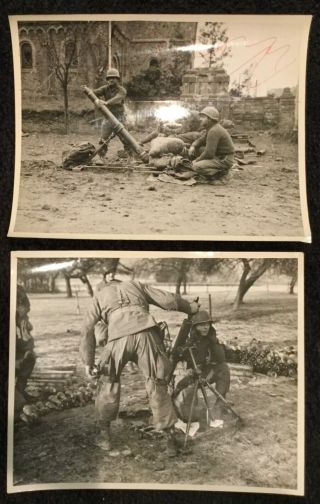 December 1944 Us Signal Corps Photos Of Mortar Crew 81mm 505th Inf 830 Inf