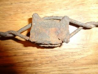 (746B) Antique Barb Wire STUBBE SMALL PLATE BARB Farm tool 2