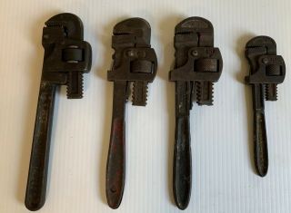 4 Vintage Monkey Pipe Wrenches Wrench Tobrin