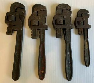 4 Vintage Monkey Pipe Wrenches Wrench Tobrin 2