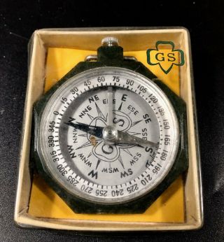 Vintage Official Girl Scout Compass By Taylor 11 - 358 Gs