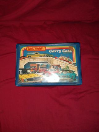 1970s Matchbox Carry Case W/ 24 Vehicles Lesney Made In England Assortment
