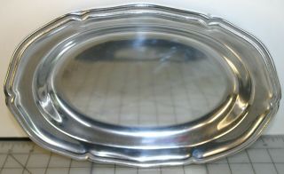 Vintage Wilton Rwp Armetale Pewter Ware Columbia Polished Queen Anne Oval Plate