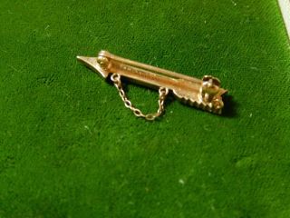 Vintage 1938 PI BETA PHI Sorority Seed Pearl Arrow 10k Gold Brooch Pin 10k 55 3