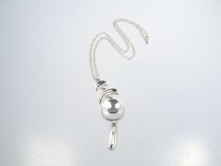 Robert Lee Morris Rlm Studio Sterling Silver Modernist Dangle Pendant Necklace