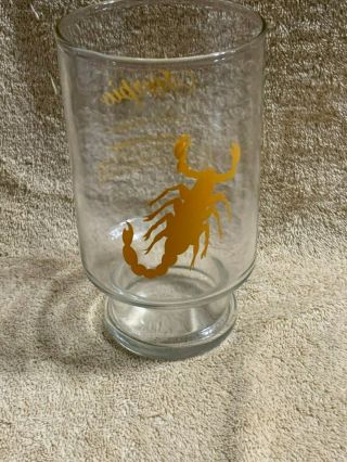 Scorpio Zodiac Astrology Clear Glass With Inscription " The Sign Of The Scorpion "