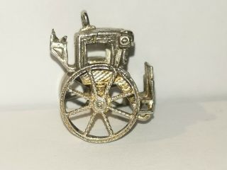 Vintage Sterling Silver Carriage Charm - Metal Detecting Find