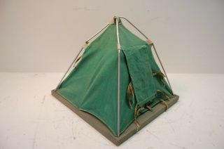 Vintage Salesman Sample Store Display Miniature Camping Tent,  15 " X 15 " X 13 "