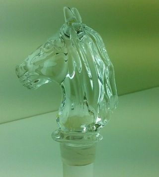 Vintage Waterford Horse Head Glass Bottle Decanter Stopper