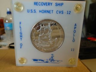 Historic Flight Of Apollo 11 Silver Coin Cvs - 12 Uss Hornet