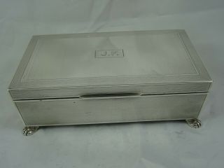 Quality,  Art Deco Solid Silver Cigarette Box,  1930