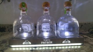 Pub Display Advertising,  Patron Tequila Liquor Bottle Display With Led Lights