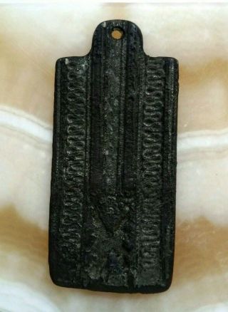 Ancient Viking Copper Amulet Pendant 12 - 13 Century.