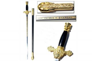 Knights Of Columbus Sword With Scabbard Gold