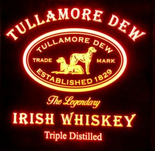 Tullamore Dew Irish Whiskey Led Sign,  Home Bar Pub Sign,  Light