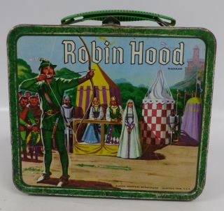 1956 Aladdin Robin Hood Tin Lunch Box