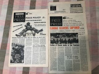 4 Issues Of The Los Angeles Press - 2 From 1967,  1 From 1968 And 1 From1969