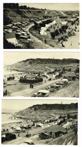 3 X Antique Postcards Horseshoe Bay - Port Elliot Sa C1911 - 14 Golding Photographer