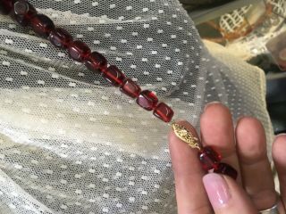 Cherry Amber Graduated Bead Necklace 210 Grams 3