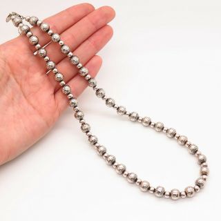 Carolyn Pollack Old Pawn Vintage 925 Sterling Silver Navajo Pearls Bead Necklace