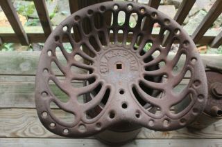 Champion Seat - - - W/ Holes - - - - - Cast Iron - - - Tractor / Implement - - - - Old