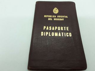 1949 Uruguay Diplomatic Passport Passeport Diplomatique For Consul Wife - Visas