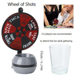 Wheel Of Shots Drinking Game Bar Turntable - Shots Drink Party Festival Gift