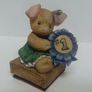 This Little Piggy By Enesco Number 1 First Place Rubber Stamp & Figurine