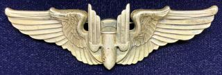 Wwii Ww2 Us Army Air Corps 3 Inch Sterling Air Gunner Wings Pb