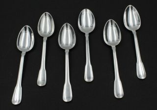 Tiffany & Co Hamilton Year 1938 Sterling Silver Set Of 6 Place Teaspoons 7032 - 3