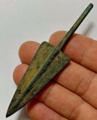 Ca 2500 Bc Early Bronze Age Greek Bronze Long Shot Arrowhead,  4500 Years Old