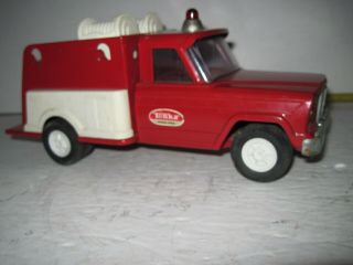 Vintage Mini Tonka Jeep Red Fire Truck Pumper 1960’s Pressed Steel