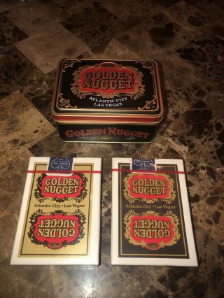 Golden Nugget Casino Playing Cards Type 6 With Tin In
