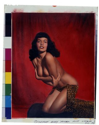 Bunny Yeager Vintage Color Camera Transparency Proof Photograph Bettie Page Rare
