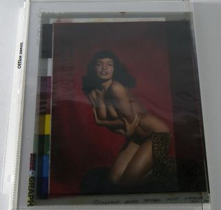 Bunny Yeager Vintage Color Camera Transparency Proof Photograph Bettie Page Rare 2