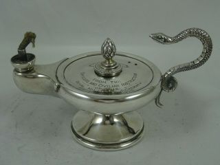 `genie Lamp` Solid Silver Table Lighter,  C1929,  166gm