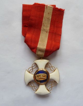 Italian Medal Cross Order Of The Crown Grade Knight Italy Kingdom 1930 