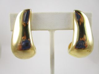Patricia Von Musulin Sterling Silver Gold Vermeil “shrimp " Clip Earrings