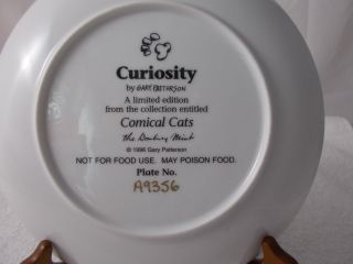 Comical Cats CURIOSITY Gary Patterson by Danbury Plate A9356 No Cert 2
