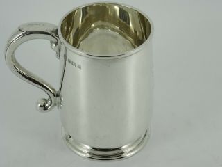 George V Solid Sterling Silver Half Pint Tankard Mug Birmingham 1910 269g