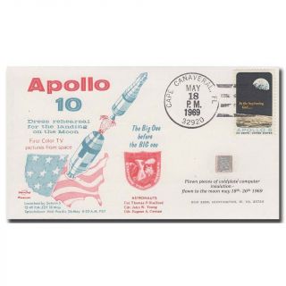 Apollo 10 Flown Fragments Cover - 10h104