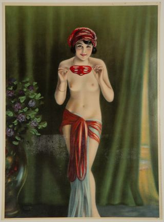 Wild Risqué Jazz Age Flapper W/ Masquerade Mask 1920s Pin - Up Poster