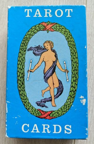 Vintage 1970s Rider Waite Blue Box Tarot - Pre Copyright Deck.  Cards.
