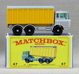 1968 Lesney Matchbox 47 - C v.  2 DAF Tipper Container Truck - E4 Box 3