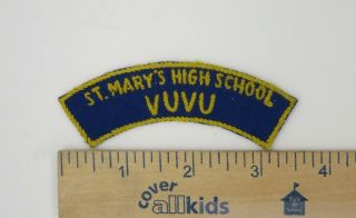 Australian Army Cadet Shoulder Patch Post Ww2 Vintage St Mary " S High School Vuvu